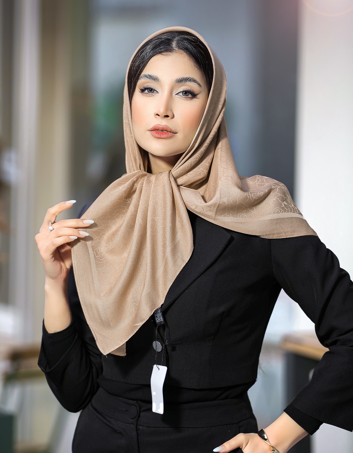 روسری ابریشم ترک طرح گل بسته11رنگی کد rm14 (عمده)