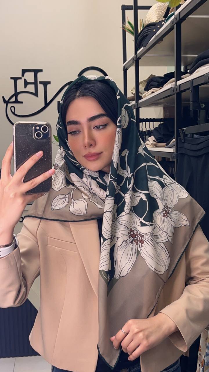 روسری حریر دستدوز بسته6رنگی کد r63 (عمده)