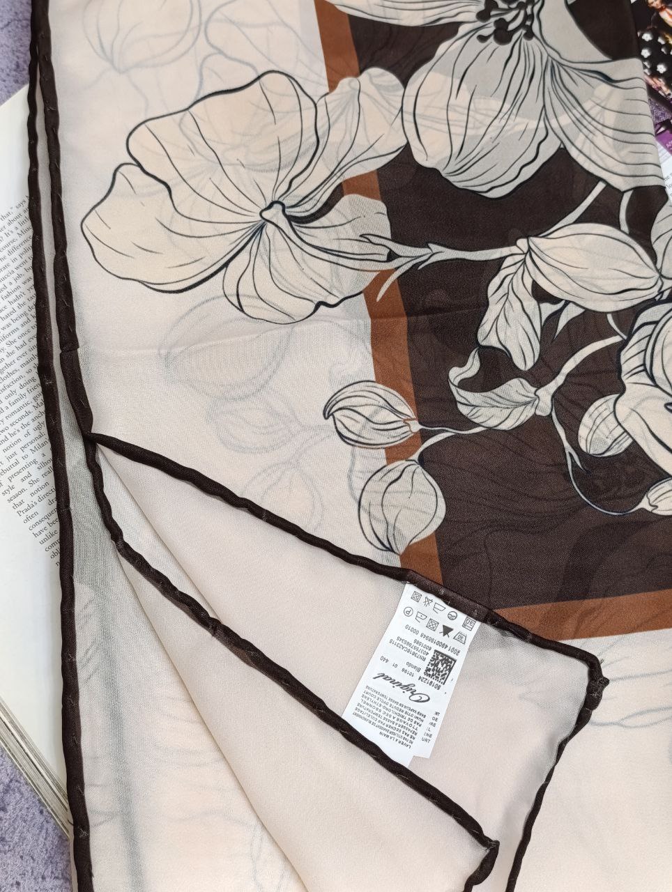روسری حریر دستدوز بسته6رنگی کد r63 (عمده)
