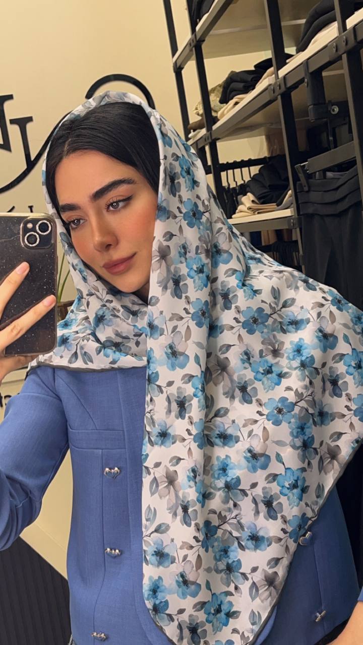 روسری حریردستدوز بسته8طرحی کد r64 (عمده)