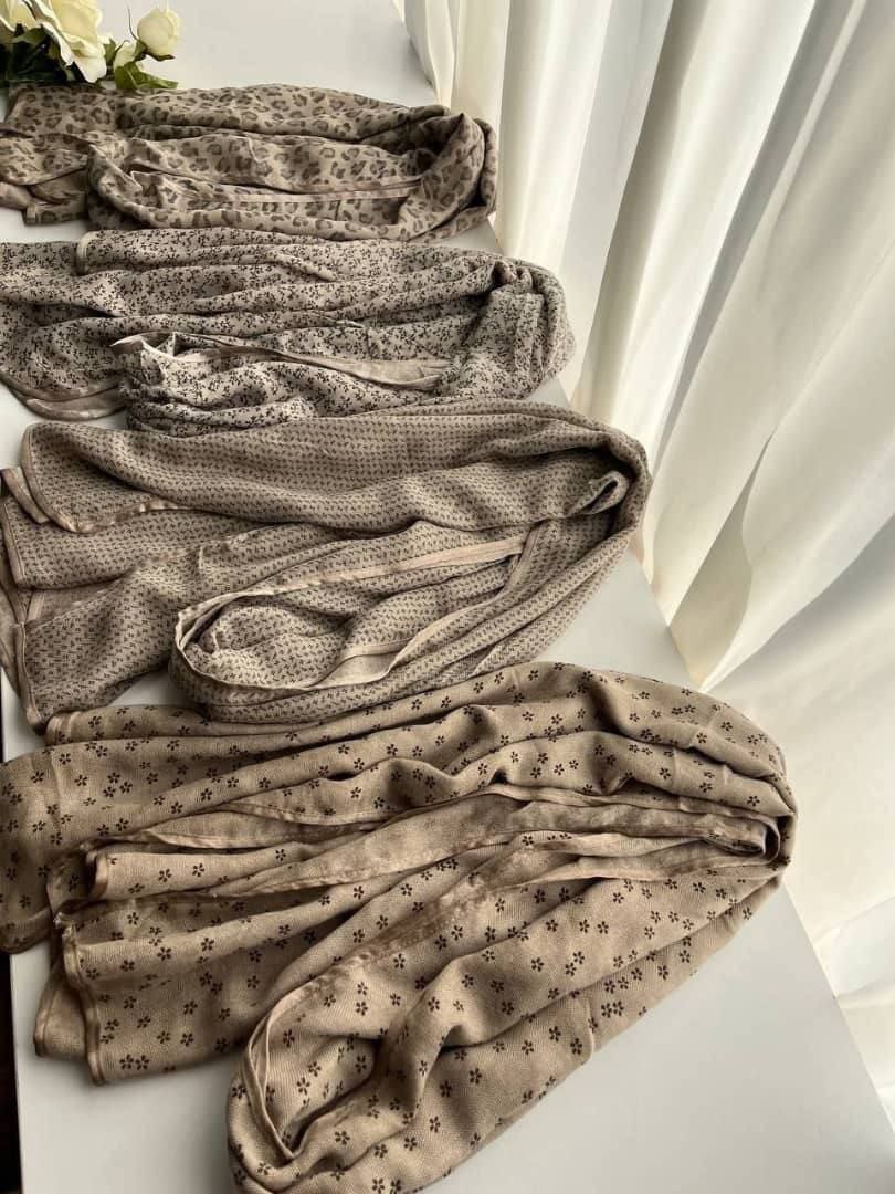 شال کنفی دورگان وارداتی بسته12طرحی کد sh48 (عمده)
