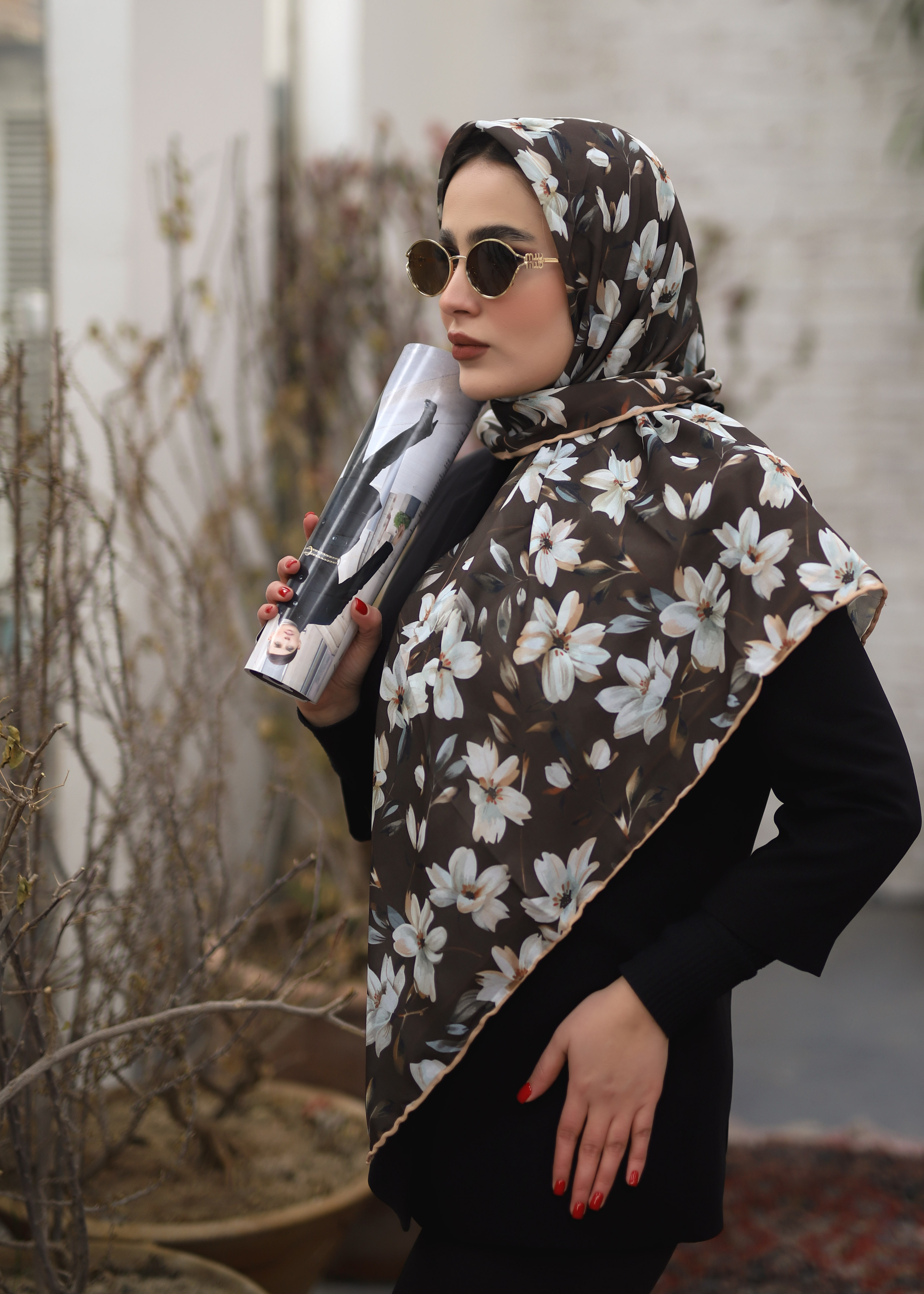 روسری حریر دستدوز بسته8رنگی کد r71 (عمده)