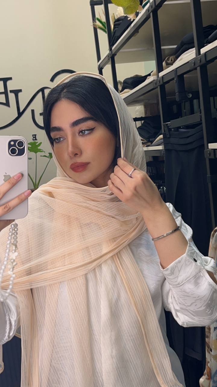 شال توری راه راه بسته9رنگی کد sm48 (عمده)