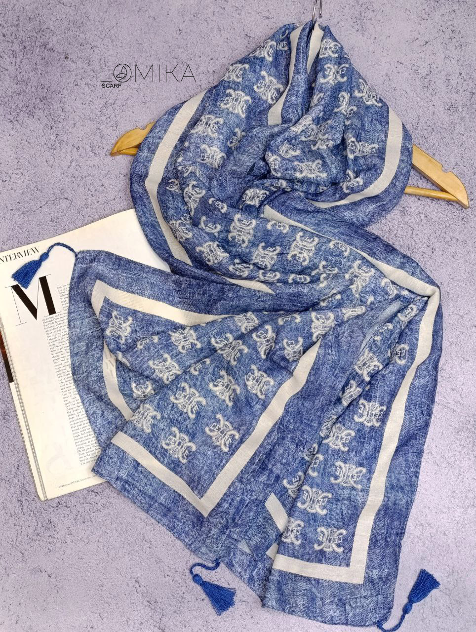 شال چاپی بسته6رنگی کد sh51 (عمده)