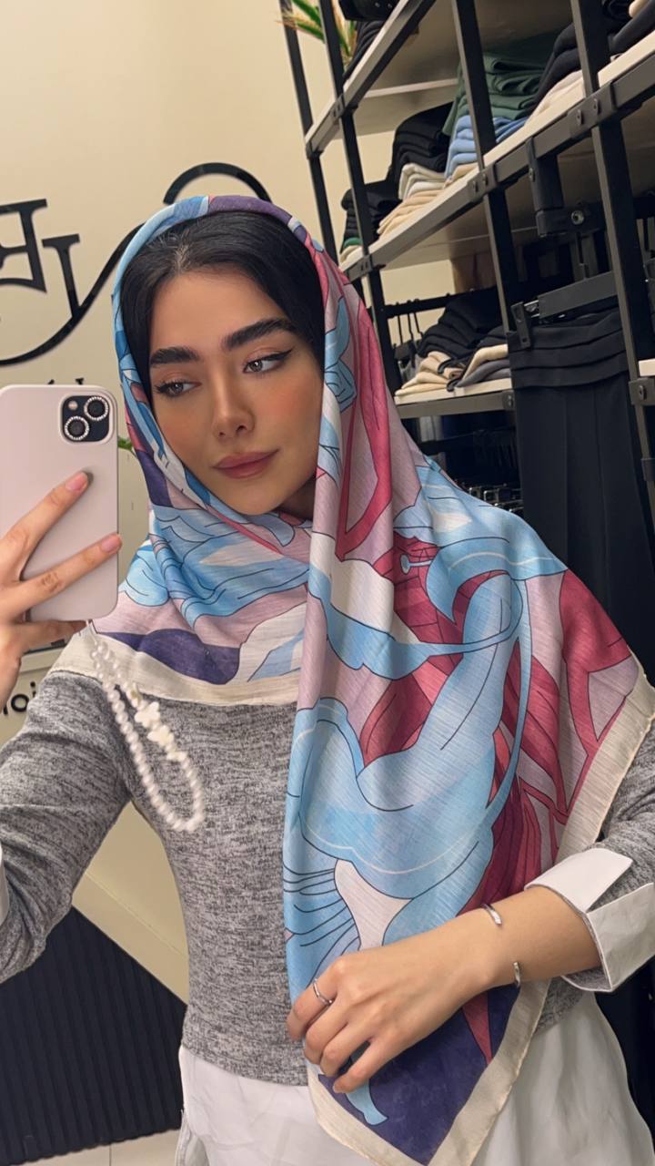 روسری حریرگارزا بسته6رنگی کد r81 (عمده)