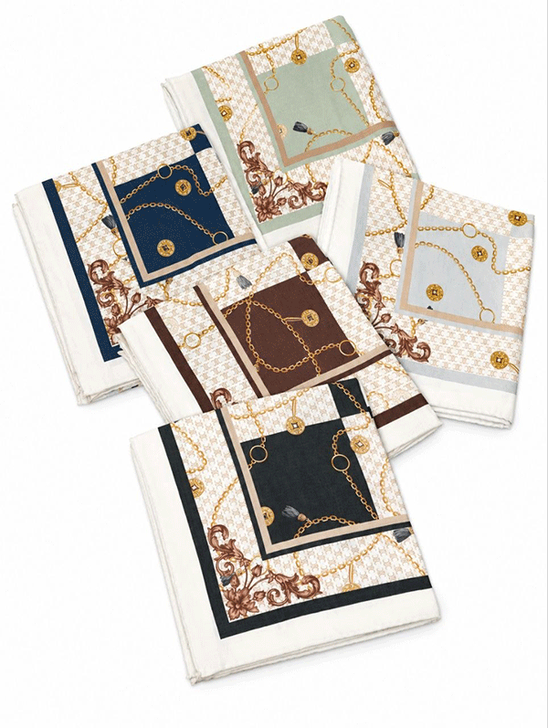 مینی اسکارف سلین بسته5رنگی کدmt34 (عمده)
