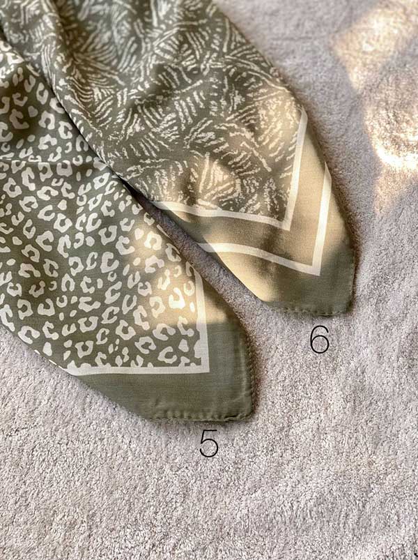 مینی اسکارف پک سبز بسته10طرحی کد mt36 (عمده)
