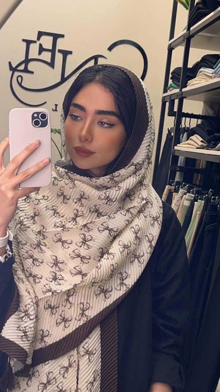 شال پلیسه طرح پاپیون بسته10رنگی کد sp49 (عمده)