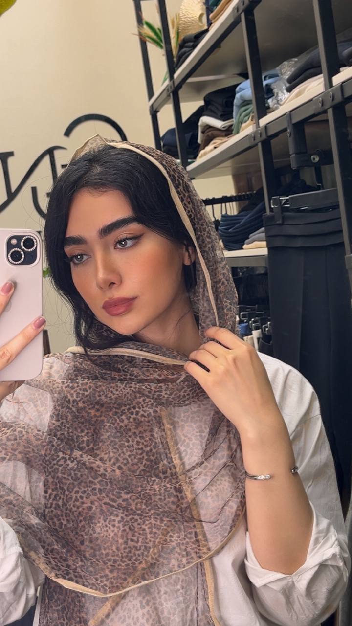 شال توری پلنگی بسته6طرحی کد sh59 (عمده)