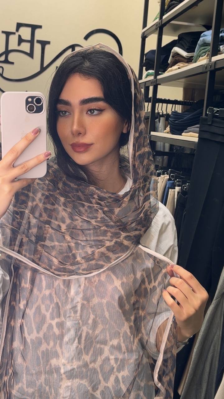 شال توری پلنگی بسته6طرحی کد sh59 (عمده)