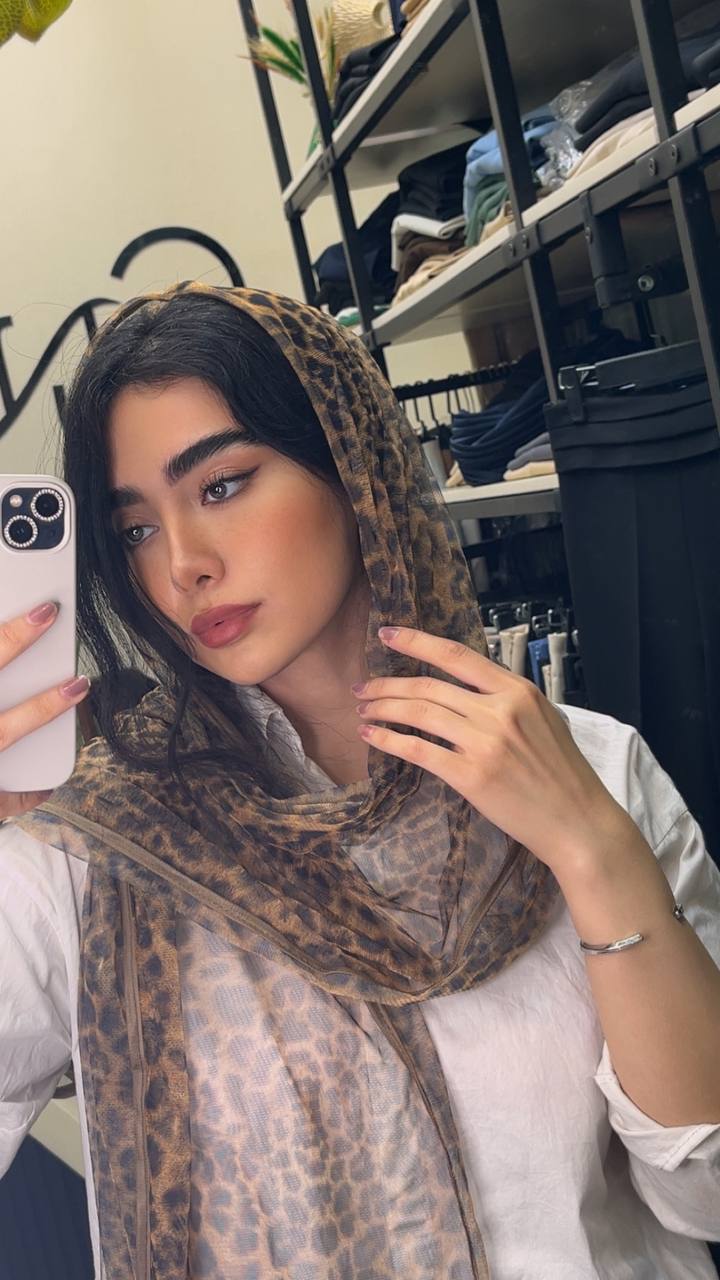 شال توری پلنگی بسته6طرحی کد sh59 (عمده)