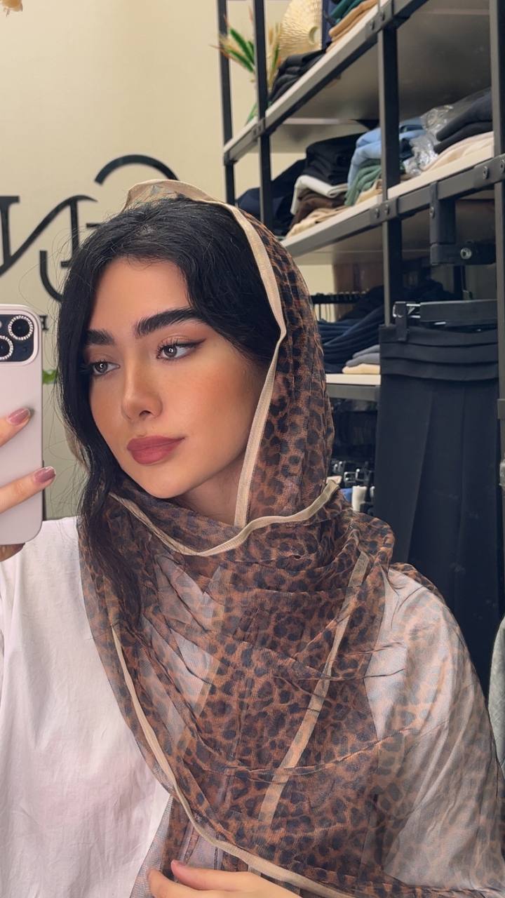 شال توری پلنگی بسته6طرحی کد sh59 (عمده)