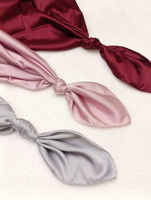 مینی اسکارف ساتن بسته8رنگی کد m5 (عمده)
