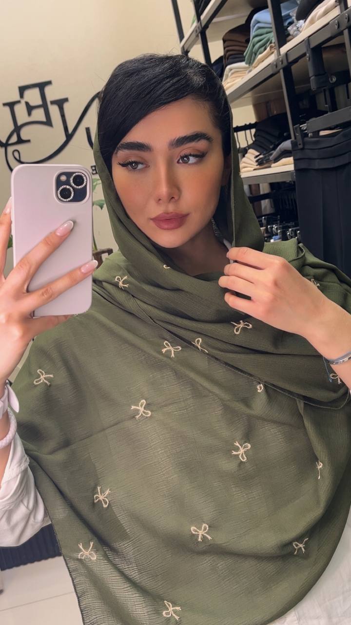 شال درختی گلدوزی پاپیون بسته8رنگی کد sm65 (عمده)