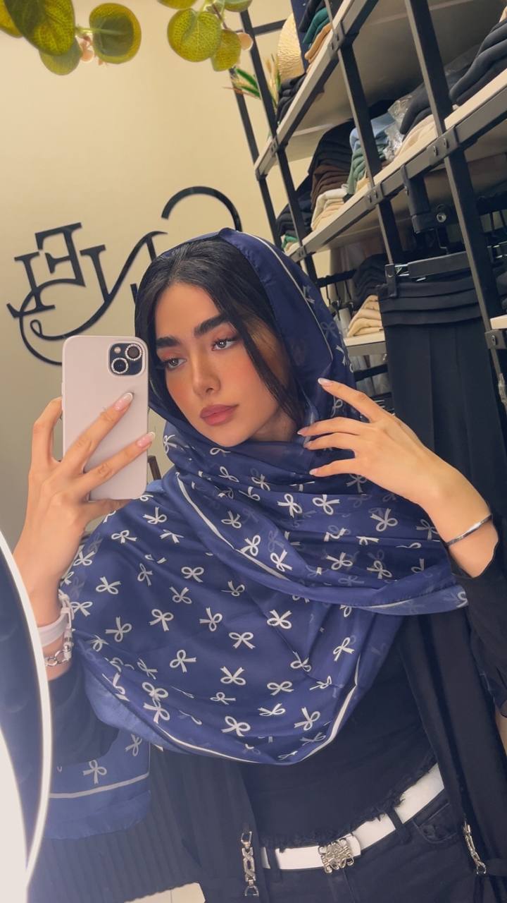 شال حریرچاپی پاپیون بسته10رنگی کد sh42 (عمده)