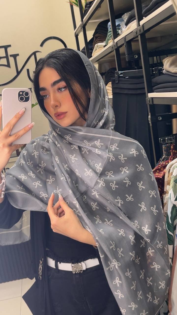 شال حریرچاپی پاپیون بسته10رنگی کد sh42 (عمده)