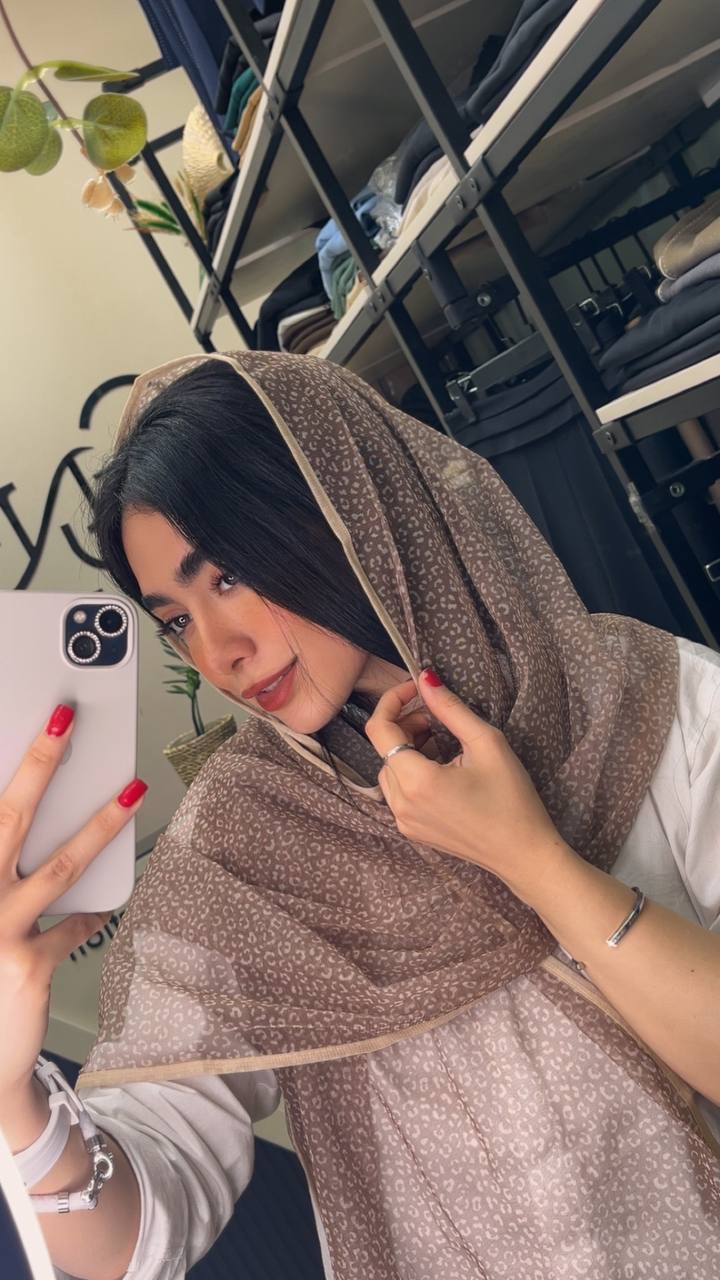 شال توری چاپی پک کرم بسته6طرحی کد sh65 (عمده)