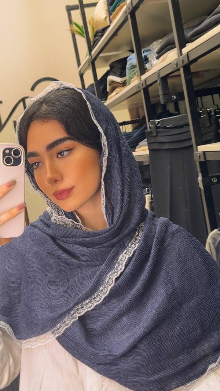شال پلیسه سنگشور دورنوار پک سورمه ای بسته5طرحی کد sp55 (عمده)