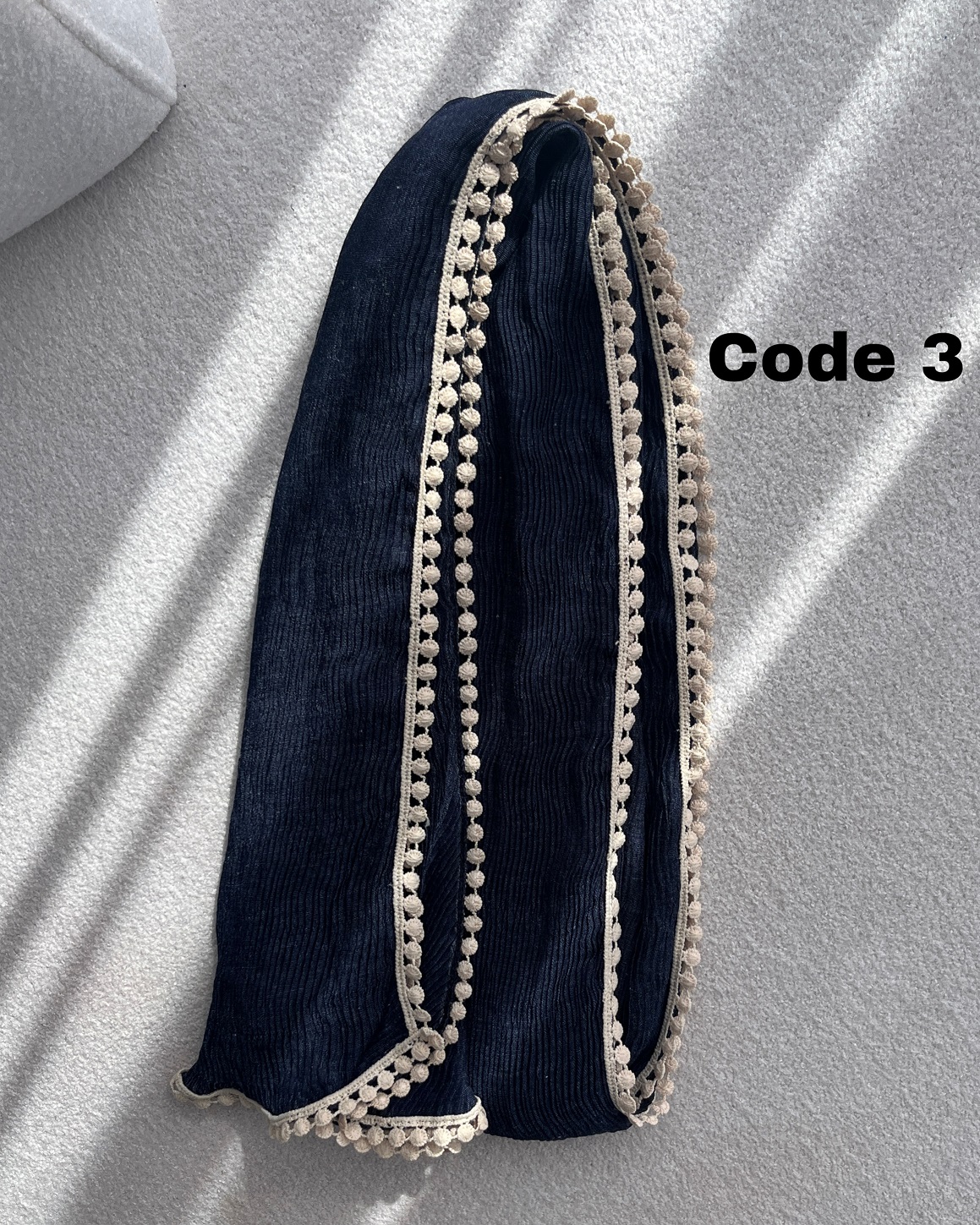 شال پلیسه سنگشور دورنوار پک سورمه ای بسته5طرحی کد sp55 (عمده)