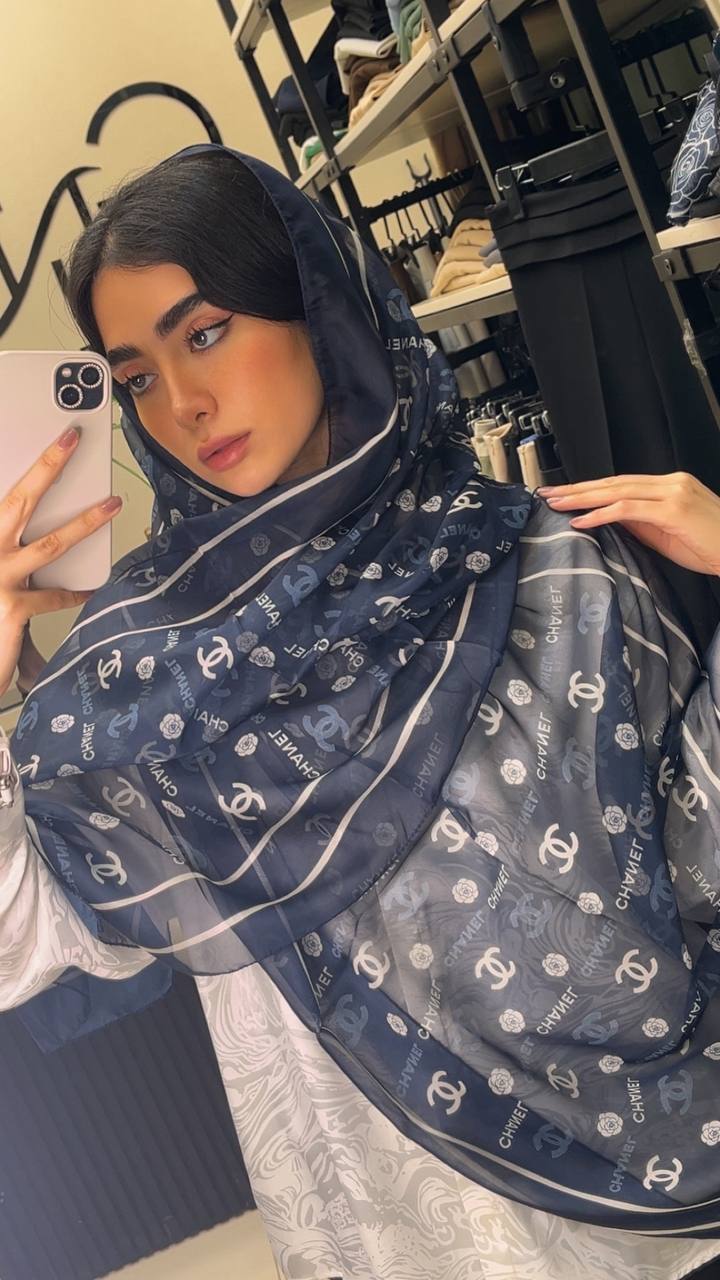 شال حریرچاپی پک سورمه ای بسته10طرحی کد sh68 (عمده)
