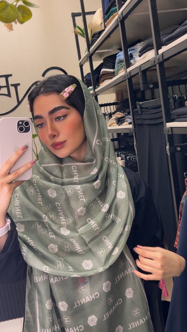 شال حریرچاپی پک سبز پاستیلی بسته10طرحی کد sh69 (عمده)