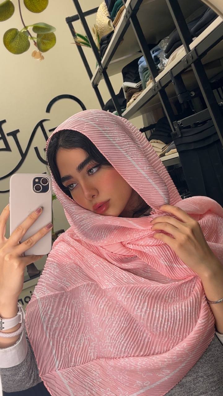 شال پلیسه پک صورتی بسته10طرحی کد sp57 (عمده)