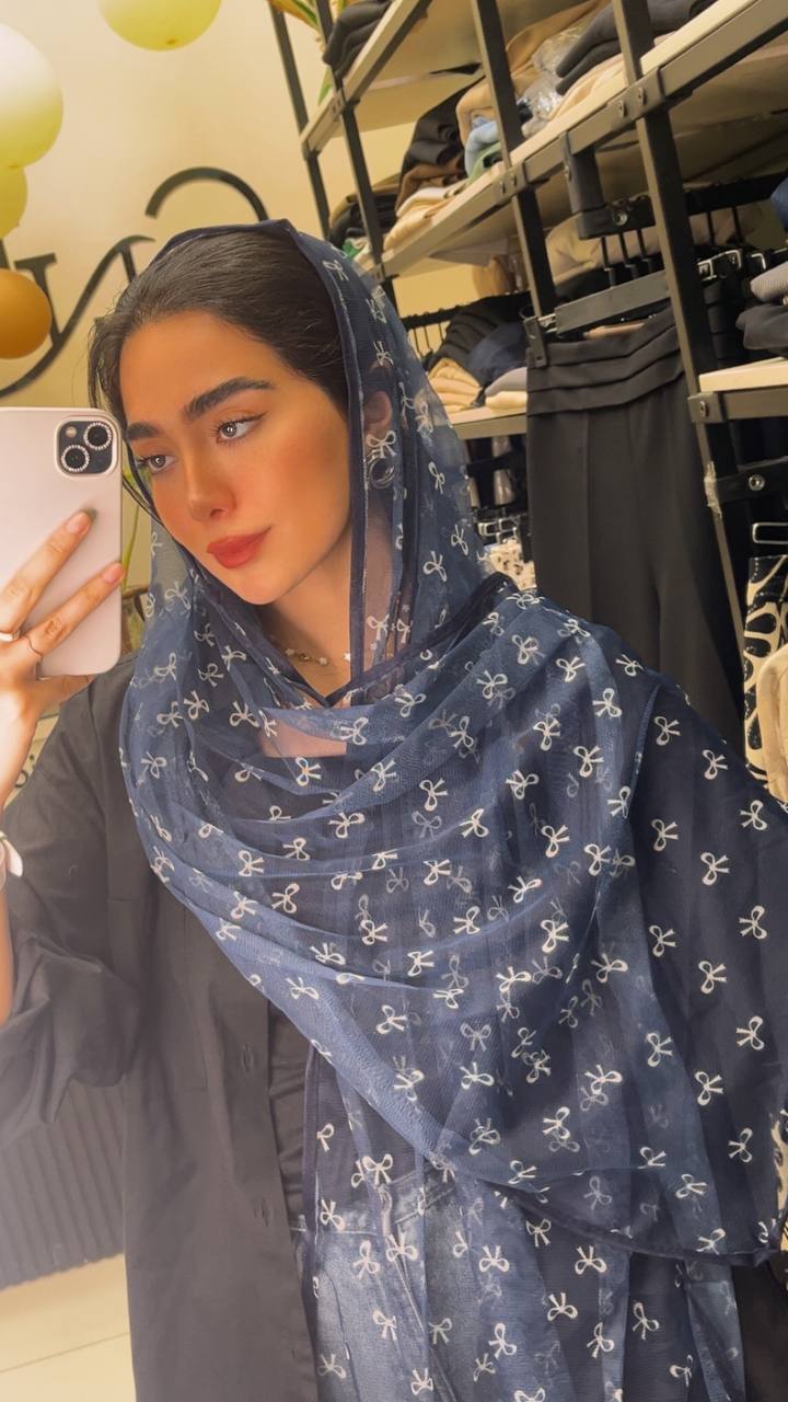 شال توری پاپیون بسته6رنگی کد sh70 (عمده)