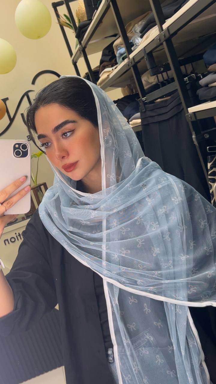 شال توری پاپیون بسته6رنگی کد sh70 (عمده)