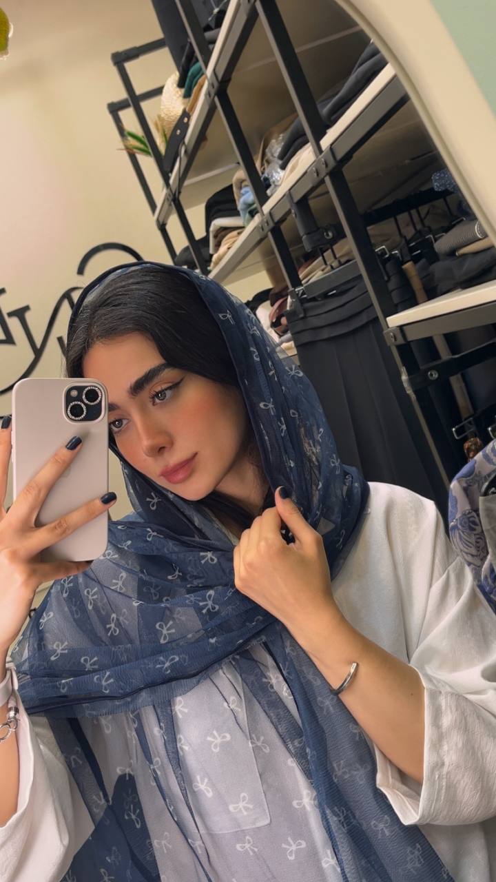 شال توری چاپی پک سرمه ای بسته6طرحی کد sh71 (عمده)
