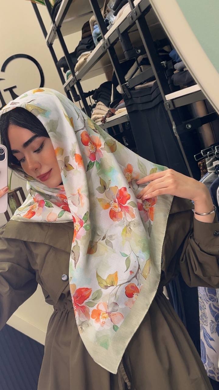 روسری نخی ابرنگی بسته8طرحی کد r92 (عمده)
