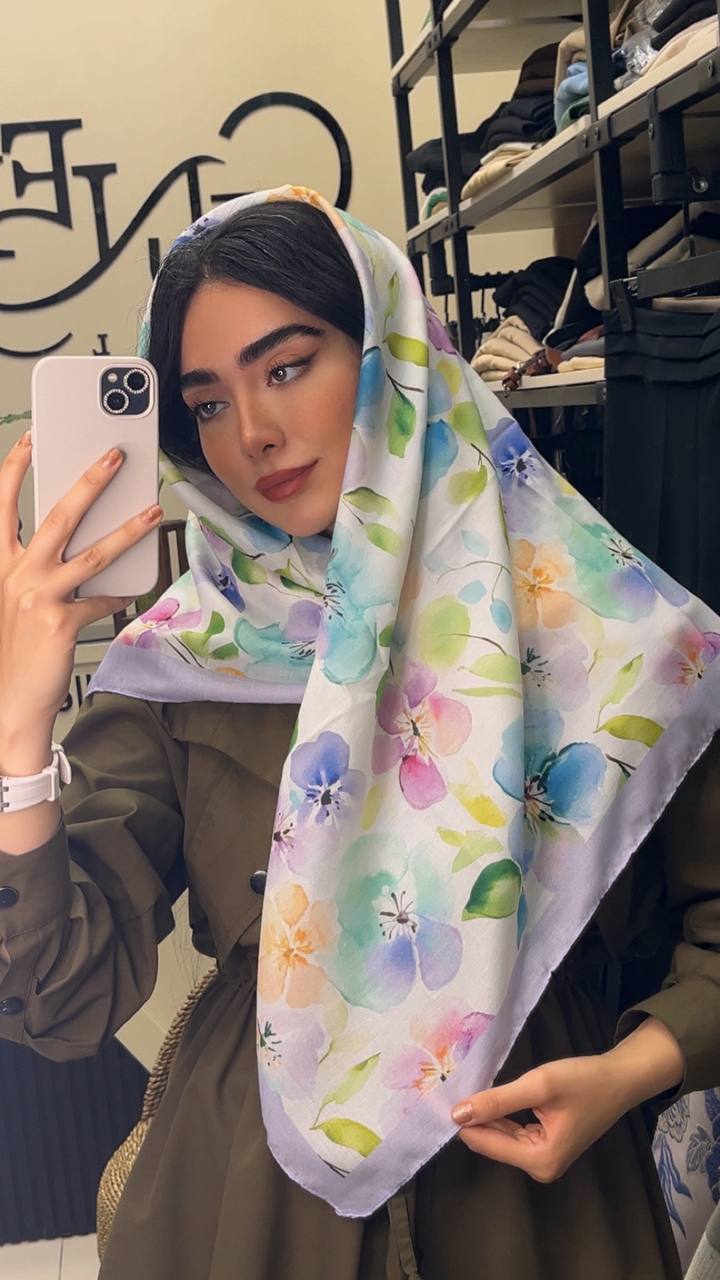 روسری نخی ابرنگی بسته8طرحی کد r92 (عمده)