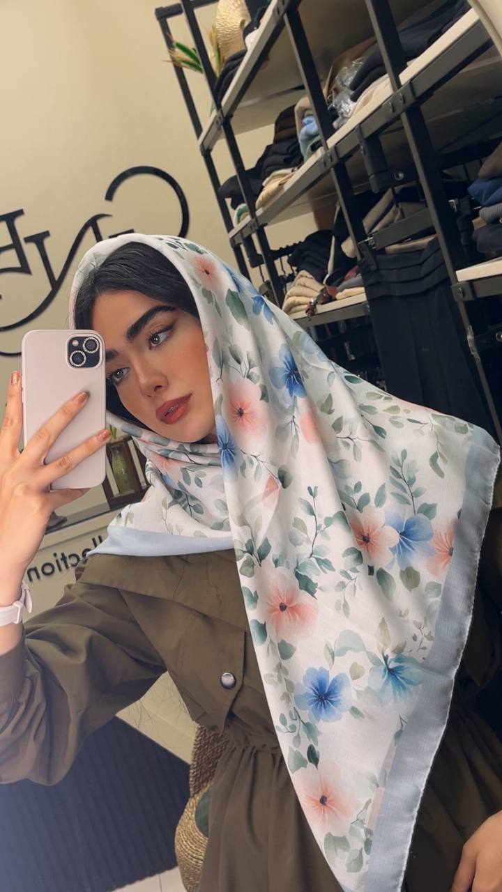 روسری نخی ابرنگی بسته8طرحی کد r92 (عمده)