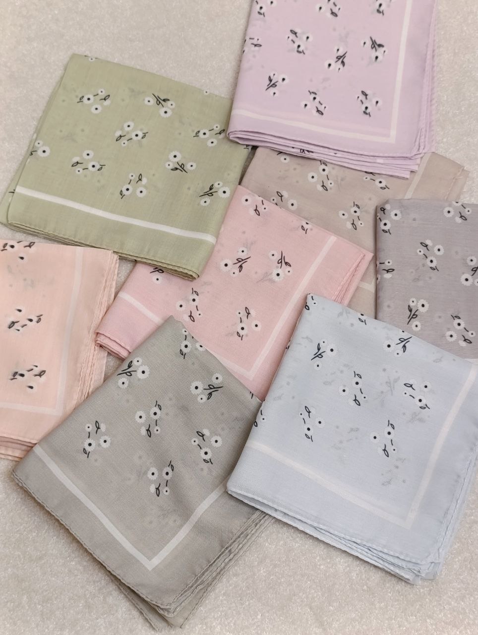 مینی اسکارف چاپی بسته8رنگی کد mt50 (عمده)