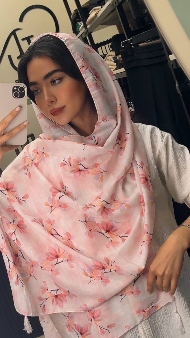شال چاپی پک گل بسته10طرحی کد sh73 (عمده)