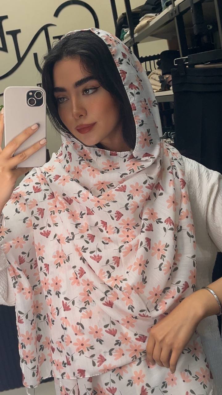شال چاپی پک گل بسته10طرحی کد sh73 (عمده)
