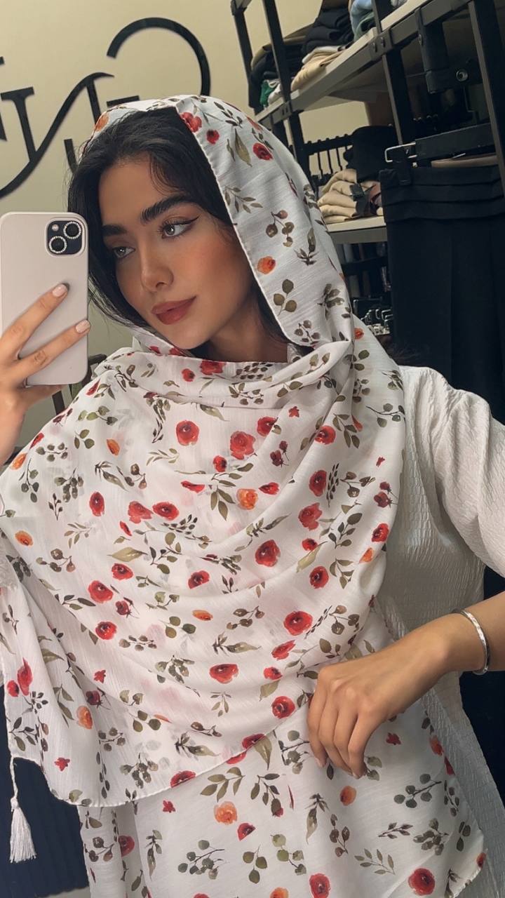 شال چاپی پک گل بسته10طرحی کد sh73 (عمده)