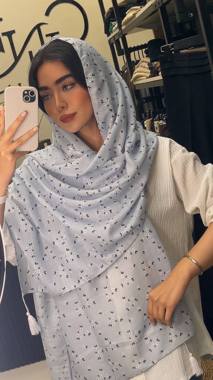 شال چاپی پک گل بسته10طرحی کد sh73 (عمده)