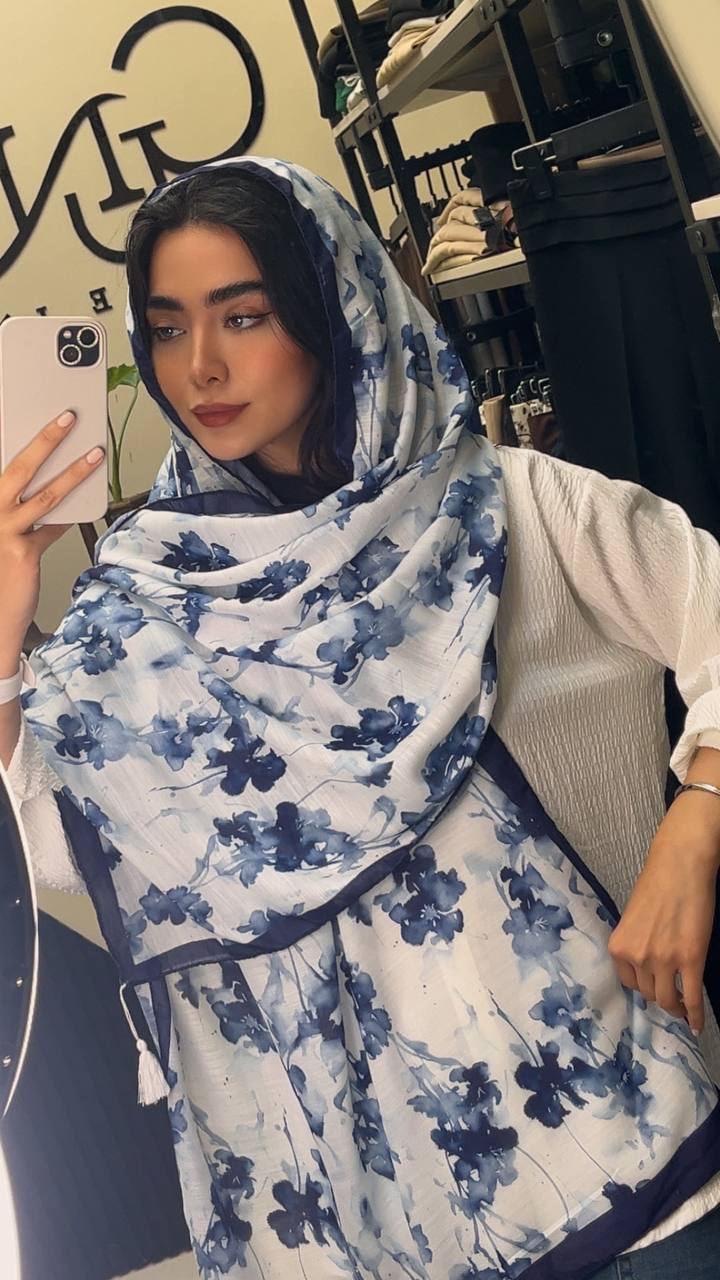 شال چاپی ابرنگی پک سورمه ای بسته8طرحی کد sh54 (عمده)