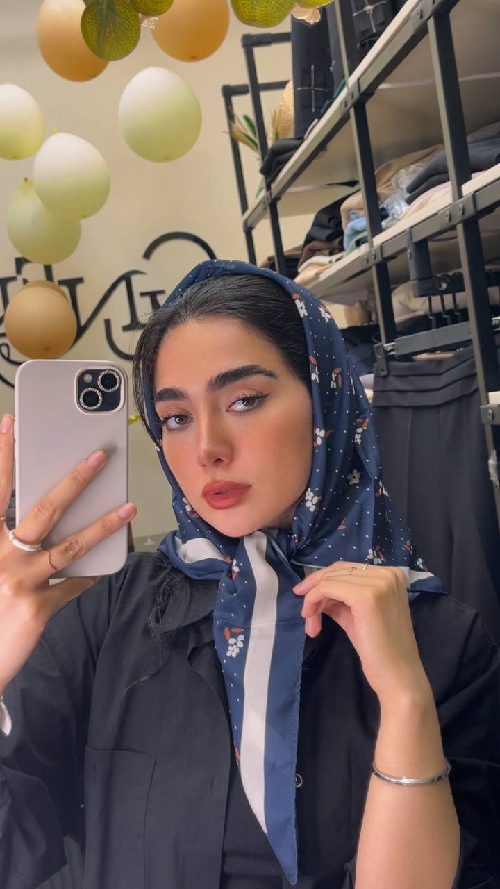 روسری حریرنخ پک سرمه ای بسته10طرحی کد r99 (عمده)