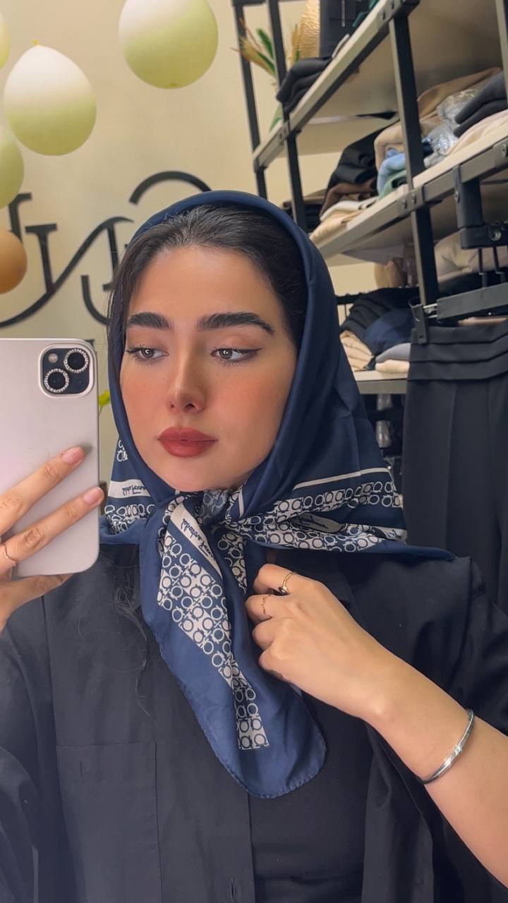 روسری حریرنخ پک سرمه ای بسته10طرحی کد r99 (عمده)