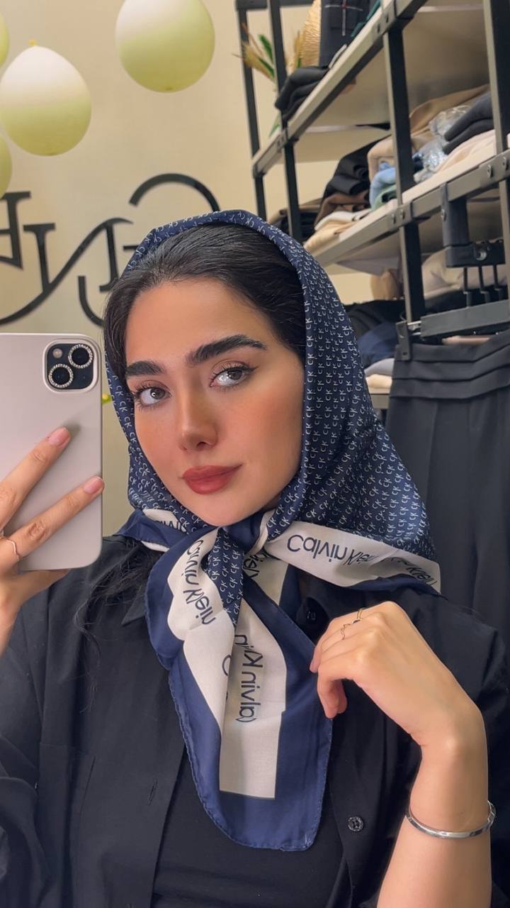 روسری حریرنخ پک سرمه ای بسته10طرحی کد r99 (عمده)
