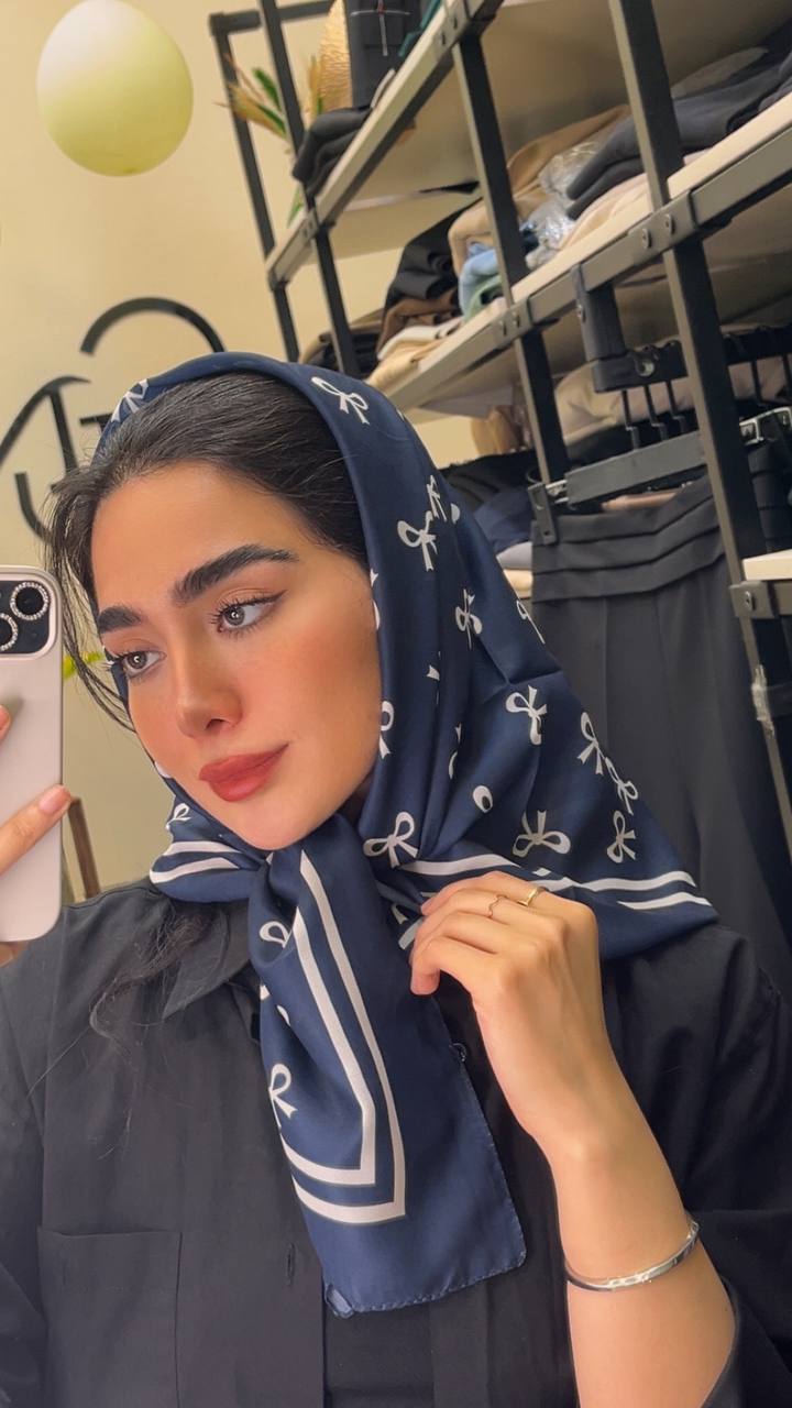 روسری حریرنخ پک سرمه ای بسته10طرحی کد r99 (عمده)