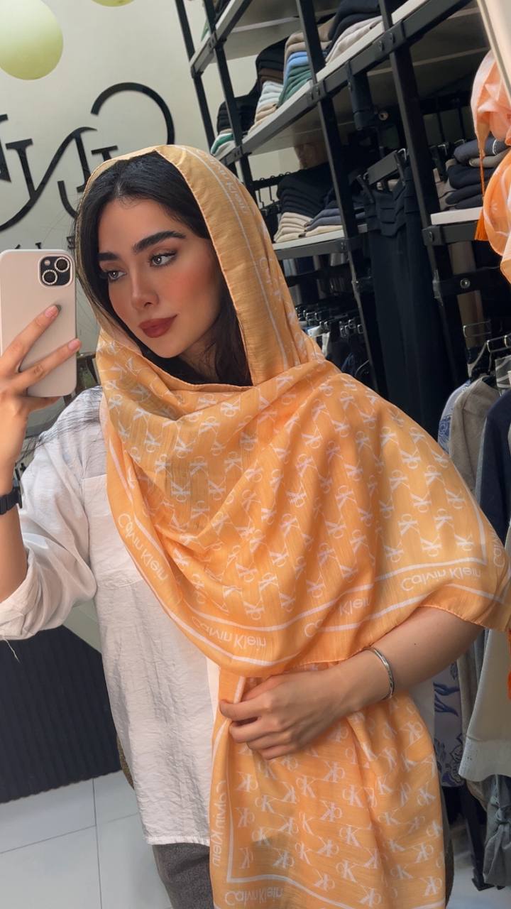 شال چاپی پک پرتقالی بسته10طرحی کد sh75 (عمده)