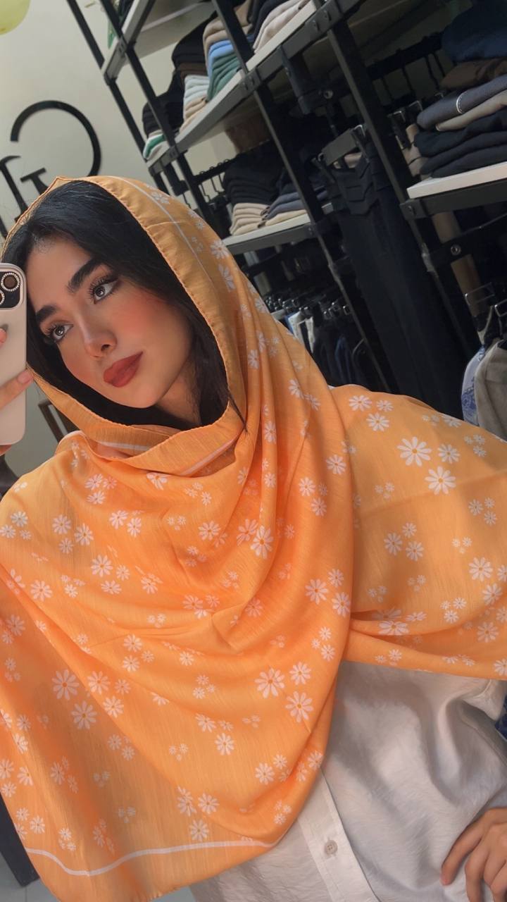 شال چاپی پک پرتقالی بسته10طرحی کد sh75 (عمده)