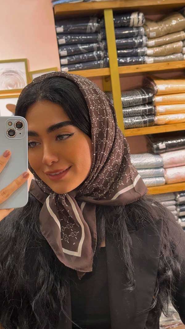 مینی اسکارف پک قهوه ای بسته10طرحی کد mt60 (عمده)
