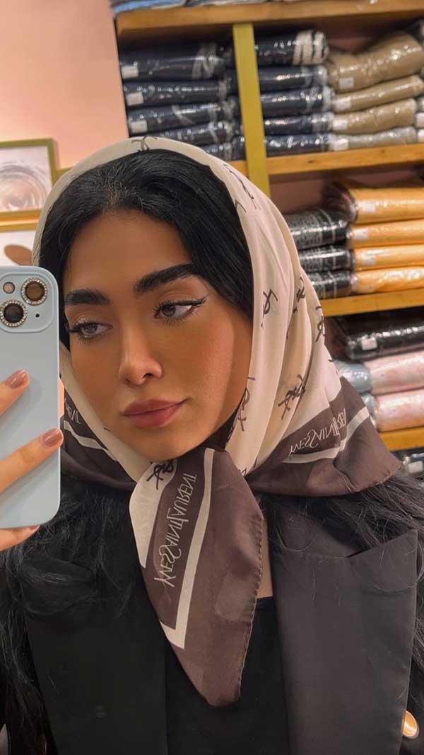 مینی اسکارف پک قهوه ای بسته10طرحی کد mt60 (عمده)
