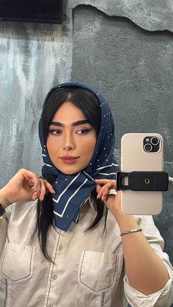 مینی اسکارف پک سورمه ای بسته10طرحی کد mt61 (عمده)
