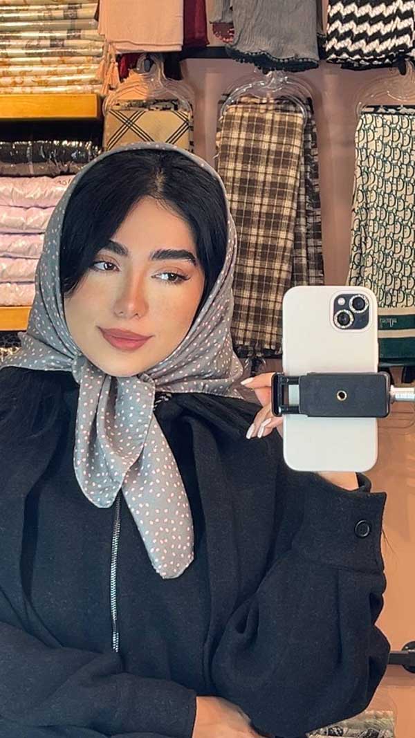 مینی اسکارف خالخالی بسته10رنگی کد mt66 (عمده)
