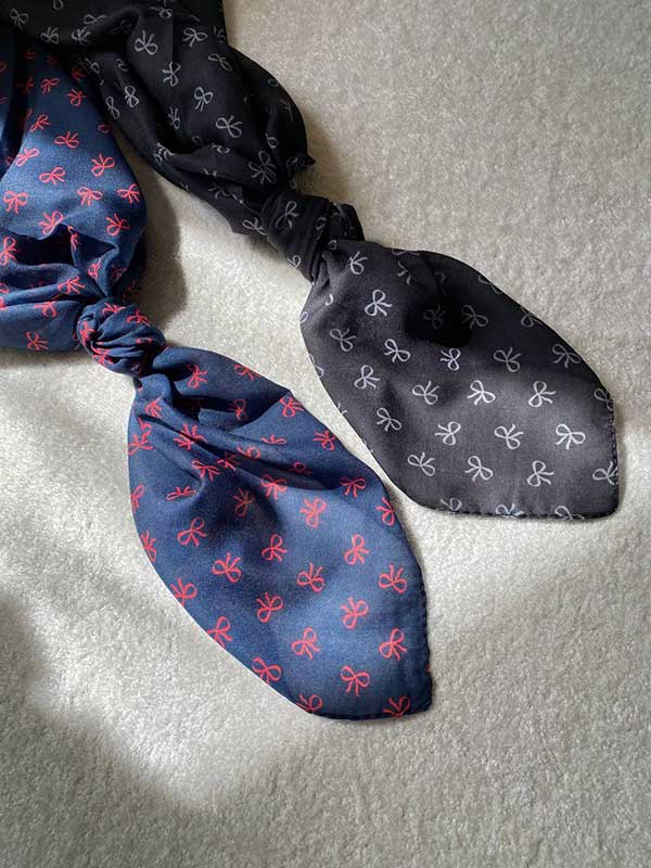 مینی اسکارف پاپیون بسته13رنگی کد mt67 (عمده)
