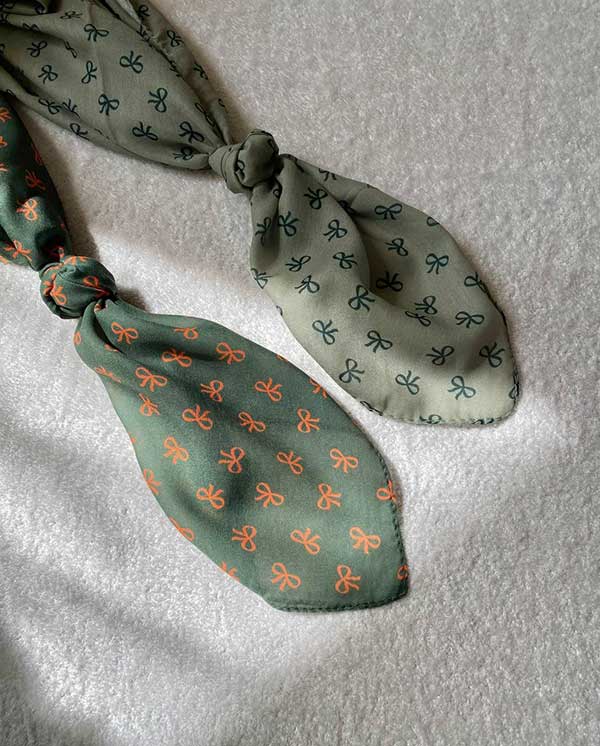 مینی اسکارف پاپیون بسته13رنگی کد mt67 (عمده)
